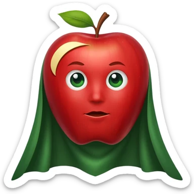 Cape-Wearing Super Fruit sticker