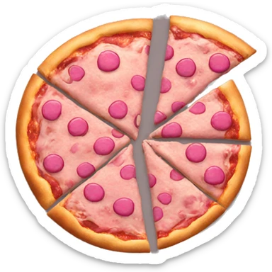 Pink pizza sticker