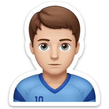 Super Bowl patriots football player number 10 brown hair pale blue eyes sticker