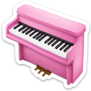 Pink piano keyboard  sticker