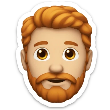 Homme chauve avec une barbe rousse sticker