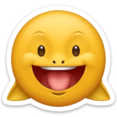 Emoji Sigma con mewing,una mandíbula muy marcada y con una ceja levantada y la otra abajo sticker