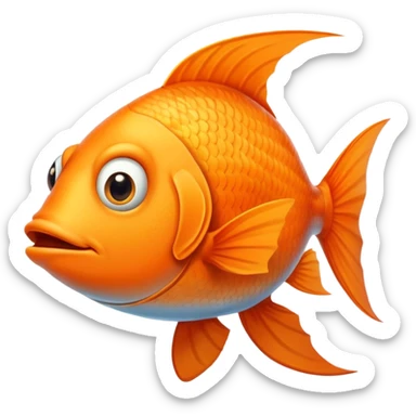 The Derpy looking fish looking to the right sticker