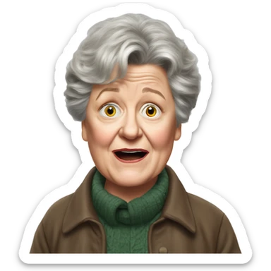 Brenda Fricker movie home alone realistic sticker