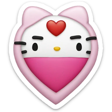 hello kitty heart sticker