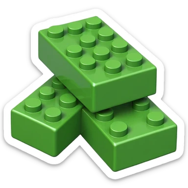 green lego brick sticker