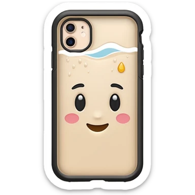 Beige waterproof phone case  sticker