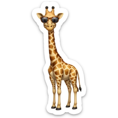 Giraffe with sunglasses sticker