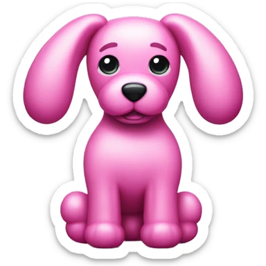 pink balloon dog sticker