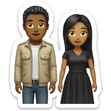 femme-algerienne-et-homme-noir sticker