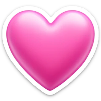 bubblegum pink heart sticker
