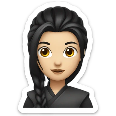 long-black-hair,ninja-girl sticker