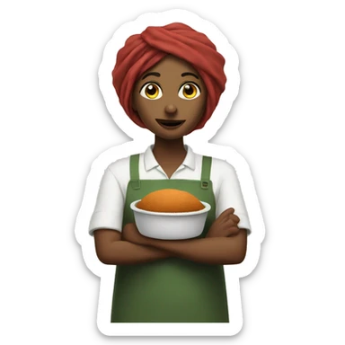 Mae eat falafel  sticker