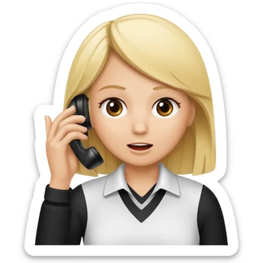 blonde sports referree calling time out sticker