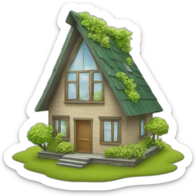 ecological house sticker