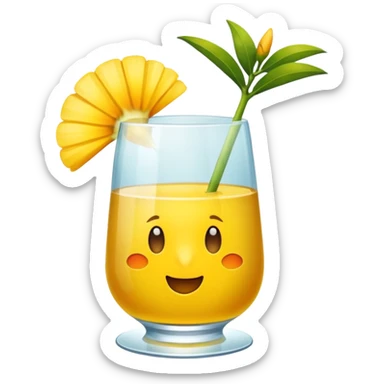 bitte ein bild von einem eistee mit papageiblumengeschmack sticker