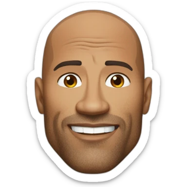 jonny halyday avec Dwayne Johnson sticker