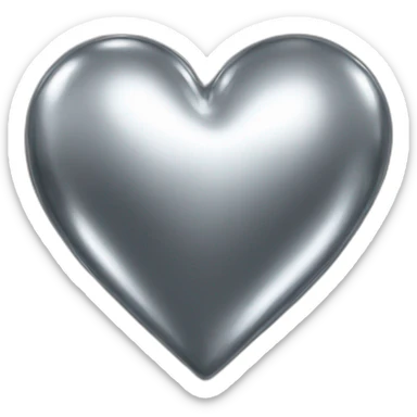 Chrome heart sticker