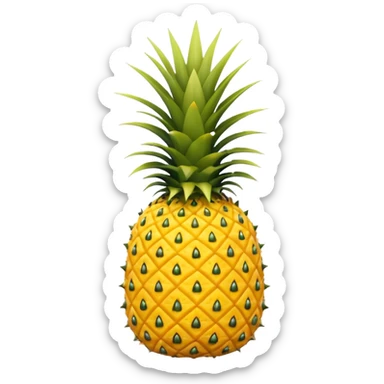 An upside down pineapple sticker