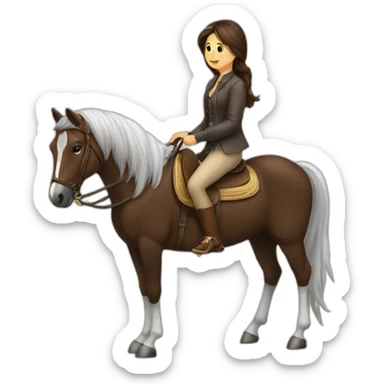 femme brune queue de cheval sticker