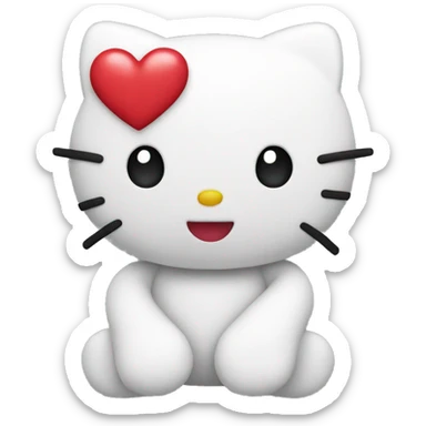 hello kitty heart sticker