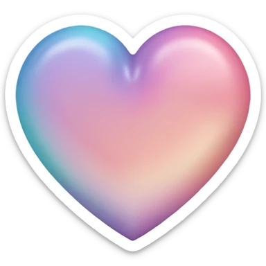 heart with a pastel ombre sticker