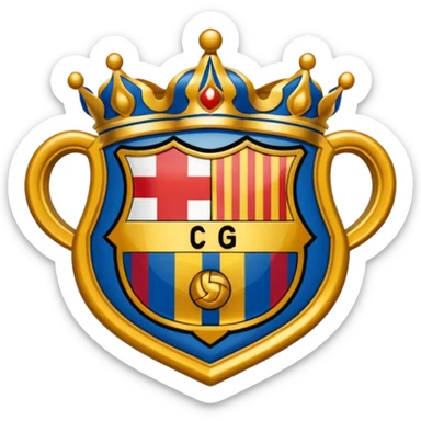 El escudo del Barcelona con unas esposas sticker