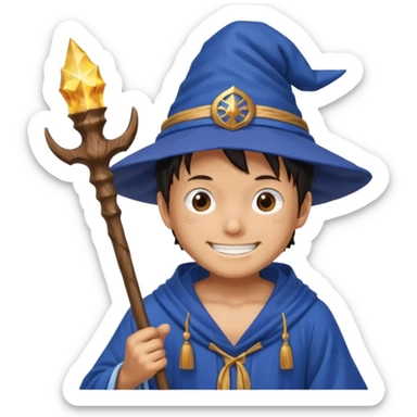 luffy one piece Wizard sticker