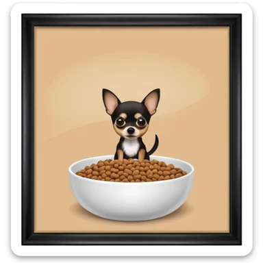 Chihuahua dog food room sticker