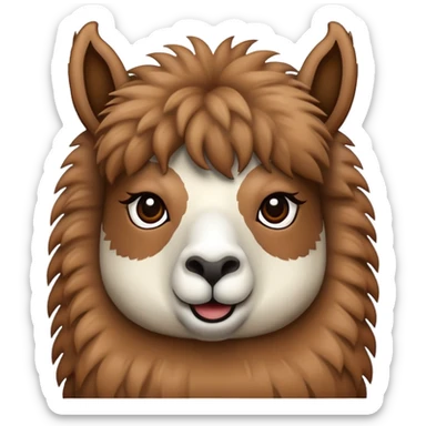 llama with elastic coil sticker