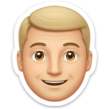 A guy totally head over heels in love  sticker