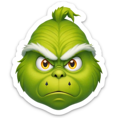 the grinch face angry emoji sticker