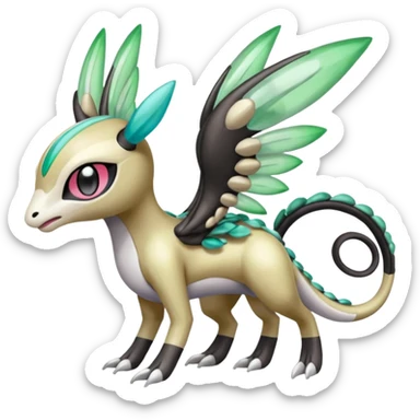 Meloetta-Inteleon-Gabite-Palkia-Trico-Pokémon-Fakémon-fusion-hybrid-creature sticker