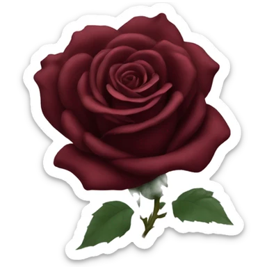 Dark red rose sticker