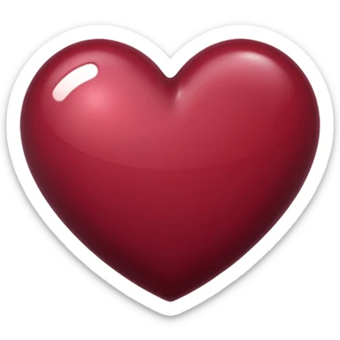 Corazón de color vinotinto sticker