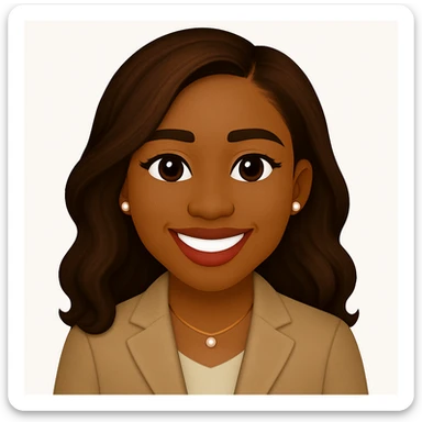turn the second man in emoji style of the 1st image, match the facial features and match dressing style of the 2nd image, she is wearing suit sticker