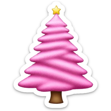 Pink Christmas tree  sticker