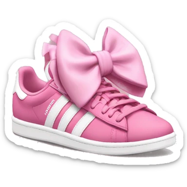 Pink adidas campus 00 with a bow sticker