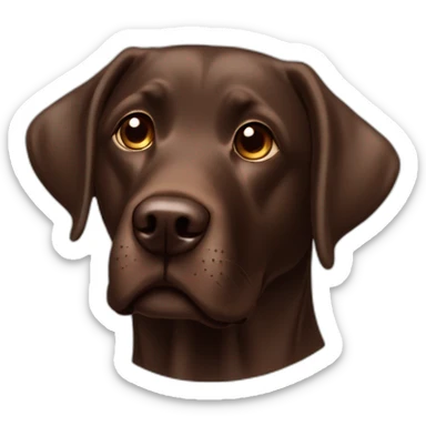 a-chocolate-lab-with-a-thought-bubble sticker