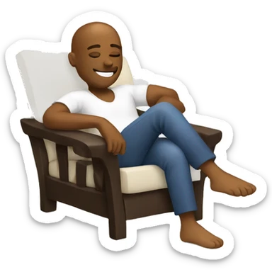 Relaxing emoji sticker