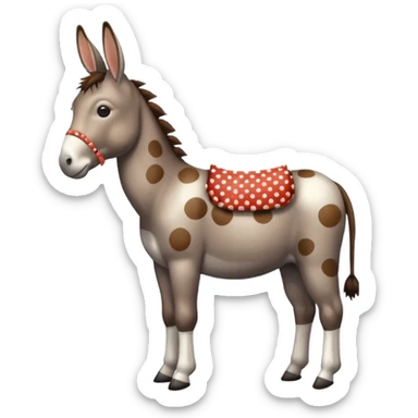 polka dots donkey full body sticker