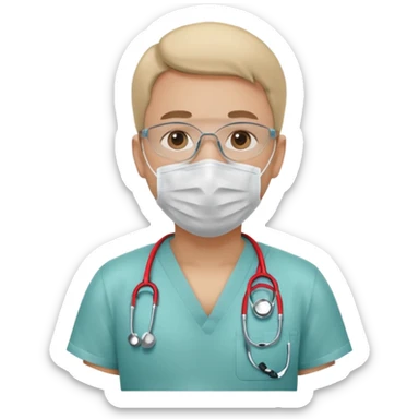 man health worker sticker