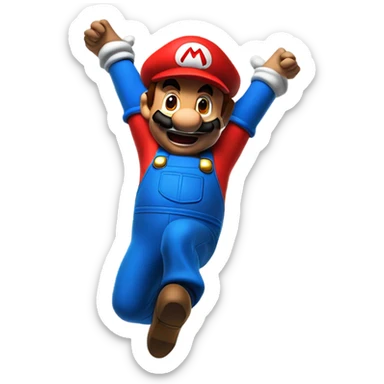 Mario backwards long jump sticker