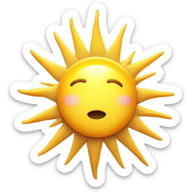 Diligent, wondering sun sticker