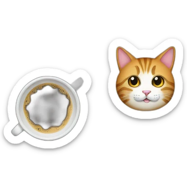 cat-coffee-cup-laptop sticker