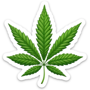Marijuana leaf ￼ sticker