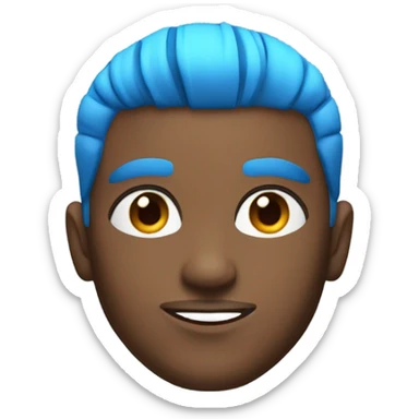 A guy named ninja with blue hair saying imagine if ninja got a low taper fade sticker