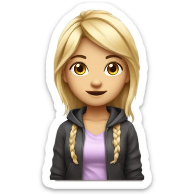 Cute gamer girl  sticker