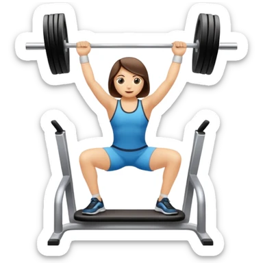 Pesa de gimnasio vista desde el ángulo derecho  sticker