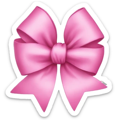 Pink bow sticker